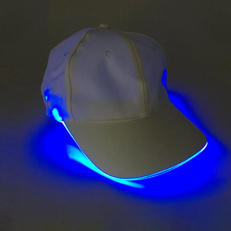 Trendy Light Up Glowing Baseball Hat LED Luminous Hip Hop Rap Cap DJ Dance NightClub Bar Party Props Neon Hiphop Hat Supplies