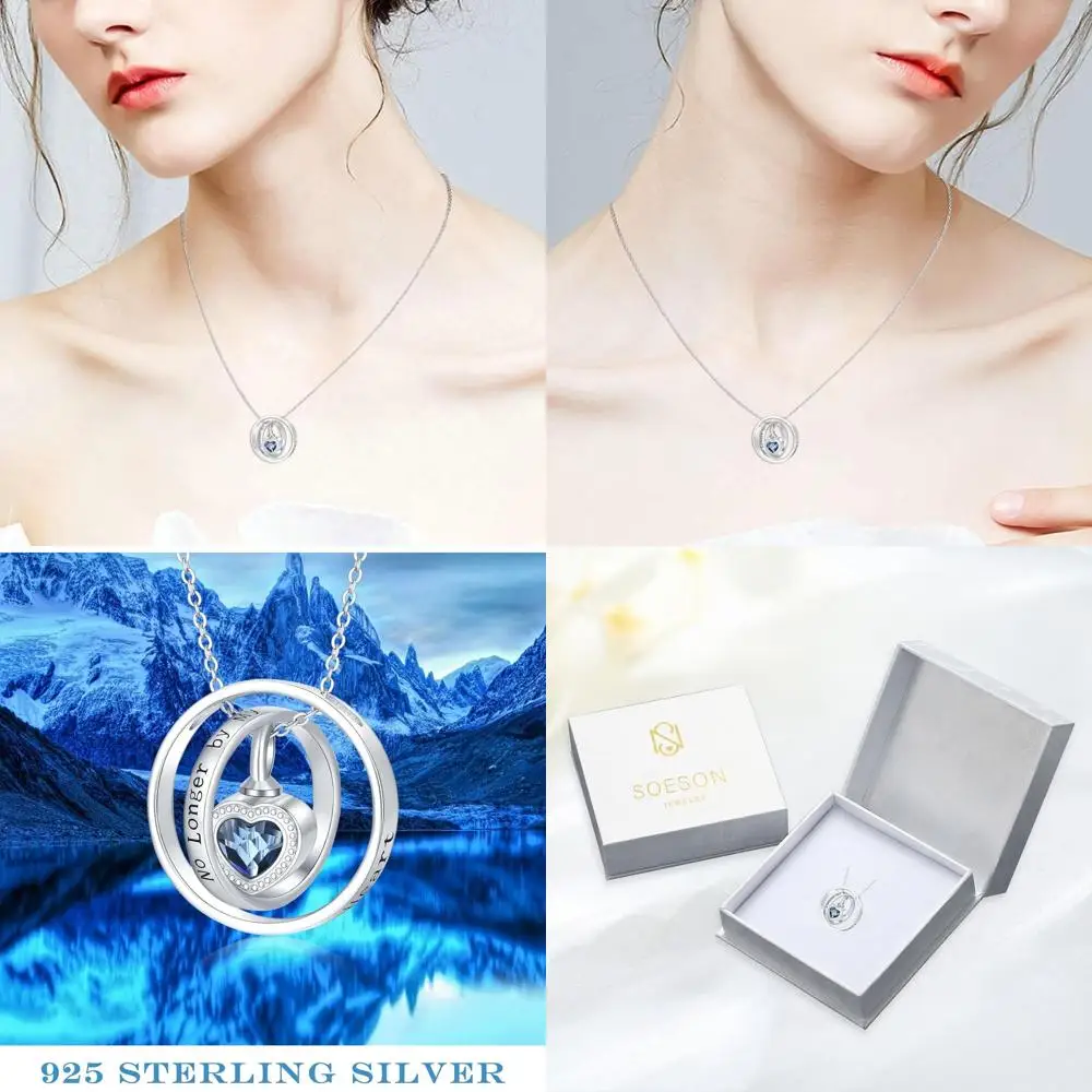 

Sterling Silver Memorial Urn Pendant - Heart, Crystal, Paw Print, Sunflower, Tree of Life, Celtic Knot Designs for Ashes