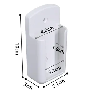 Estante de pared estante de baño universal acondicionador de aire blanco controlador de control remoto soporte para punzonos montados en la pared 8 Mejor titular de ventas - №3