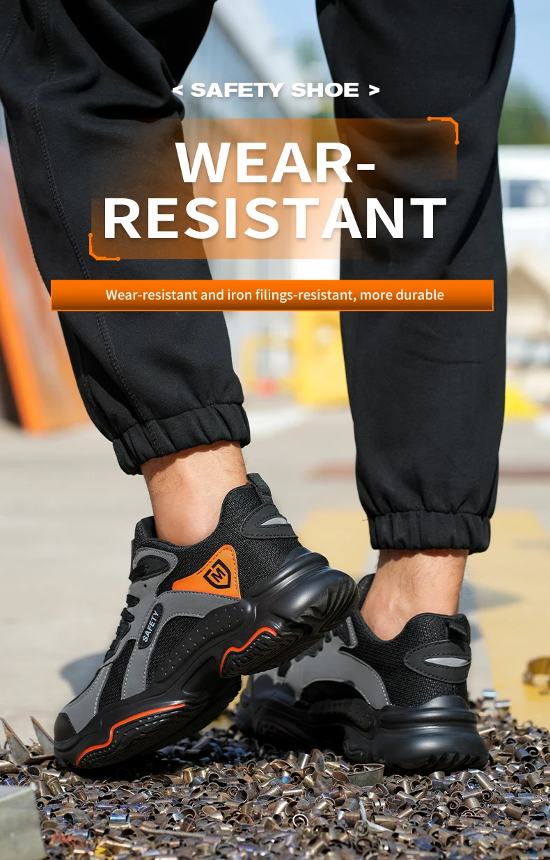 Work Safety Shoes Breathable Men Work Protective Sneakers Anti-Puncture Work Shoes Male Steel Toe Outside Sport Shoes