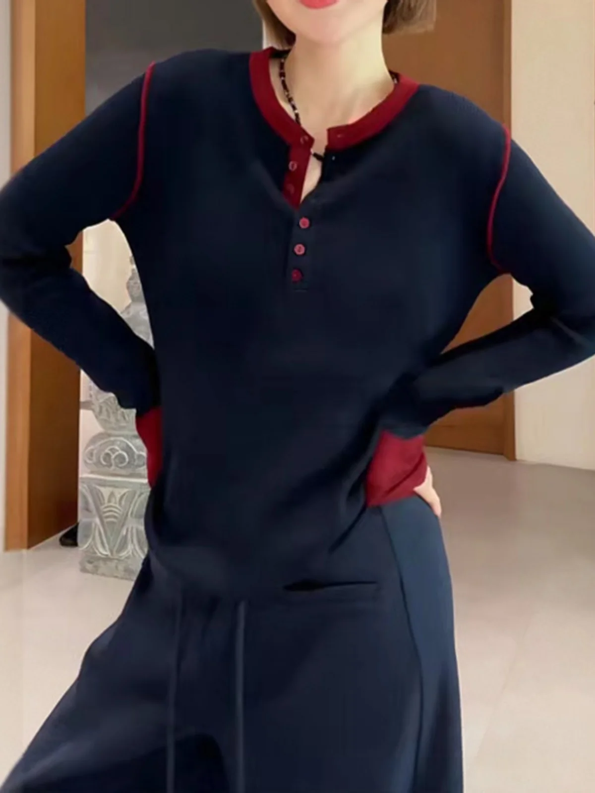 

plus Size Pure Cotton Long Sleeve Women's Early Spring New Style Slimming Top Inner Wear Base Shirt Cover Belly Korean Loose Fit