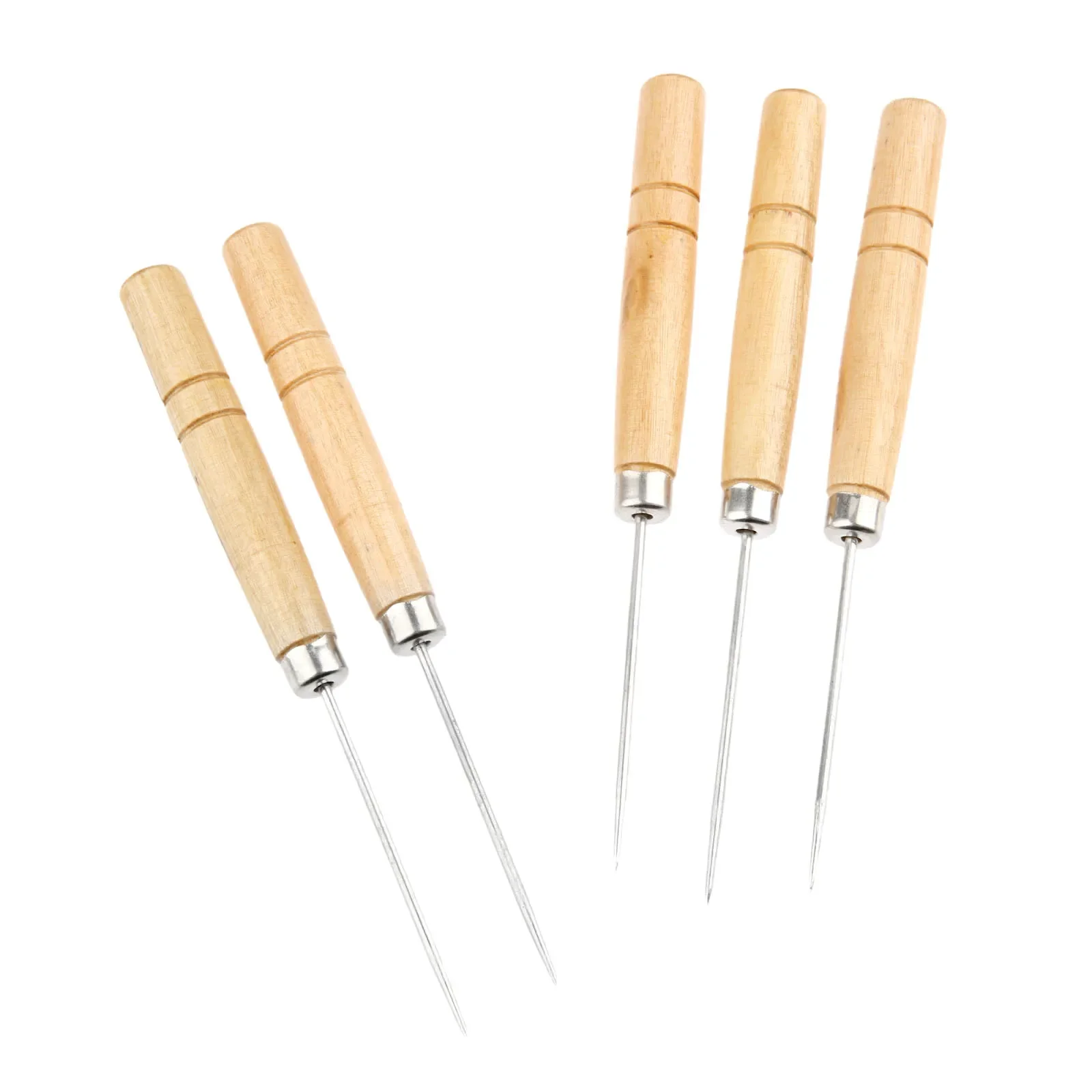 2Pcs Wood Metal Sewing Awls 14cm Drillable Awls Stitching Leather Craft Tool Dig Holes Playing Eye Rivets Sewing Tools Accessory