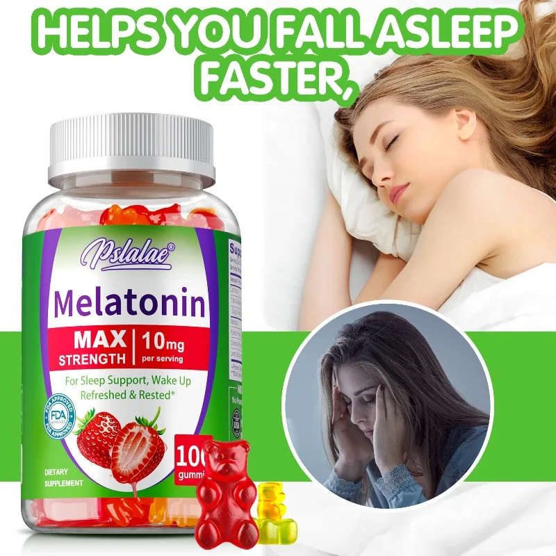 Melatonin Gummy - Aids Sleep, Improves Insomnia, Regulates Biological Clock, Improves Immunity, Adult Health Products