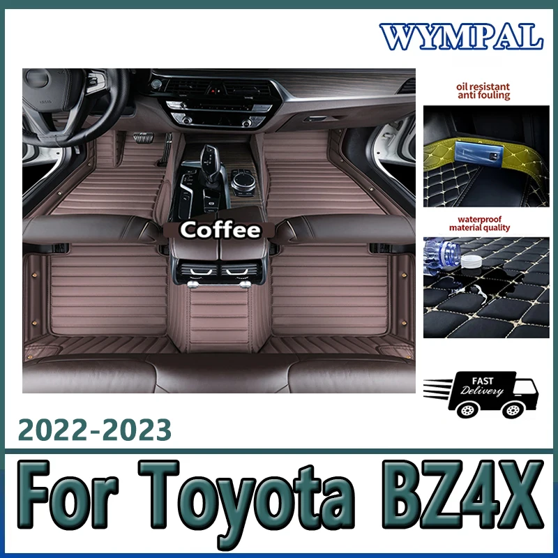 

Luxury Custom Car Floor Mats for Toyota BZ4X 2022 2023 auto Rug Carpet Footbridge Automobiles accessories styling interior