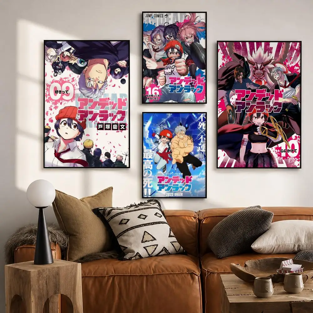 Japan Anime Undead Unluck Poster HD poster wall art self-stick no-residue for home cafe office great gift