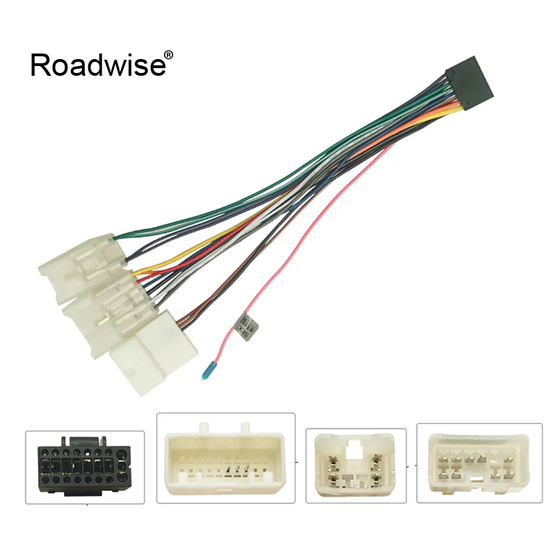 

Roadwise Power Wiring Harness 16P Auto Head Unit Kabelboom Adapter Voor Toyota Oem Autoradio Alphard Corolla