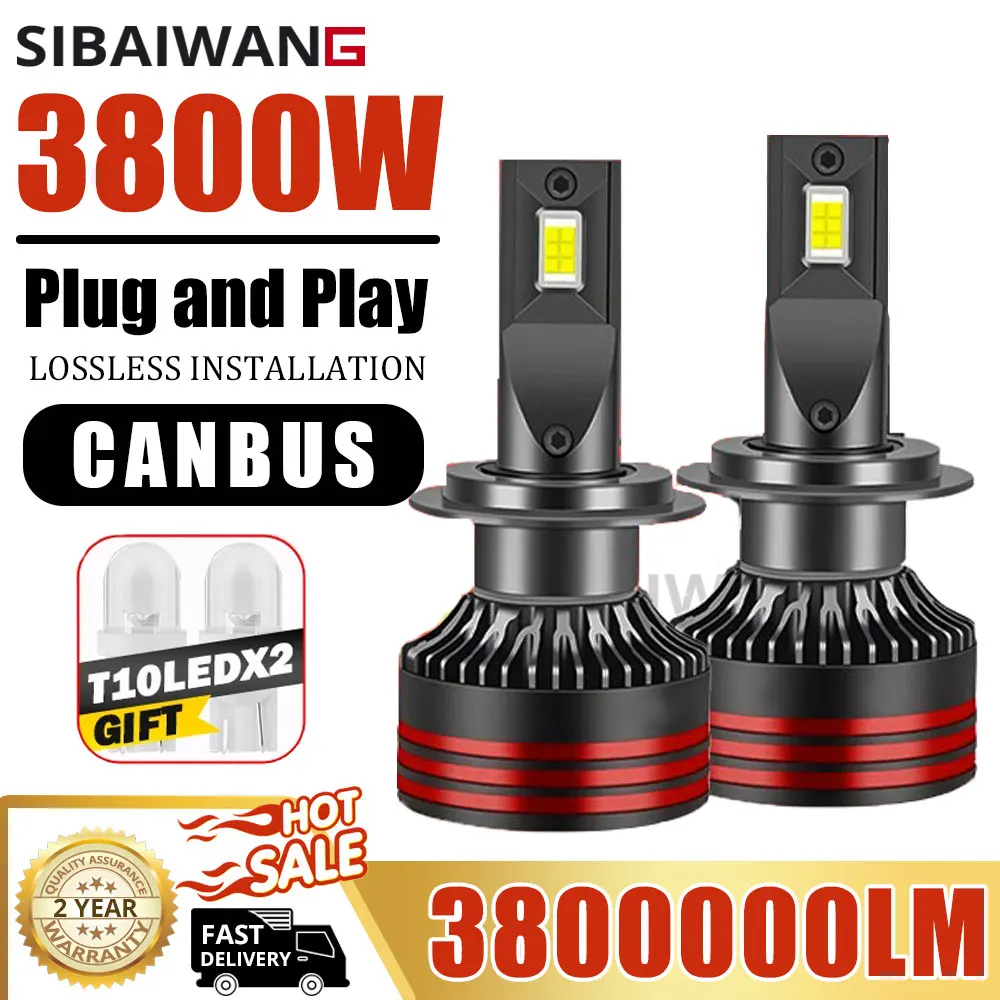 

SIBAIWANG H7 H4 H1 Led Car Headlight Bulbs CANBUS H11 Lamp 9005 9006 HB3 HB4 9012 Fog Lights 1:1 6000K White Auto Lamps
