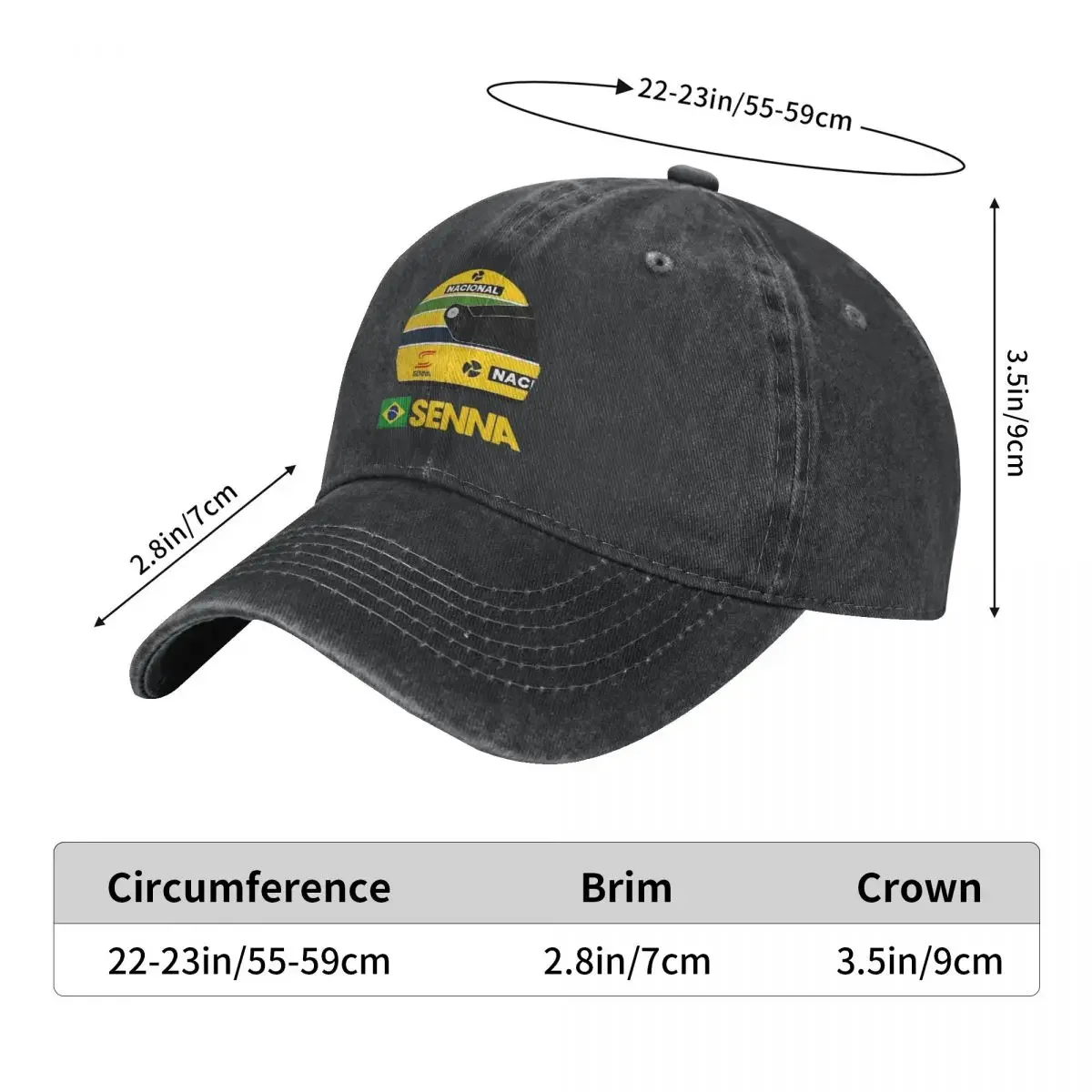 Ayrton Senna Racing Cars Merch Men Women Baseball Cap Distressed Denim Washed Caps Hat Classic Outdoor Workouts Sun Cap