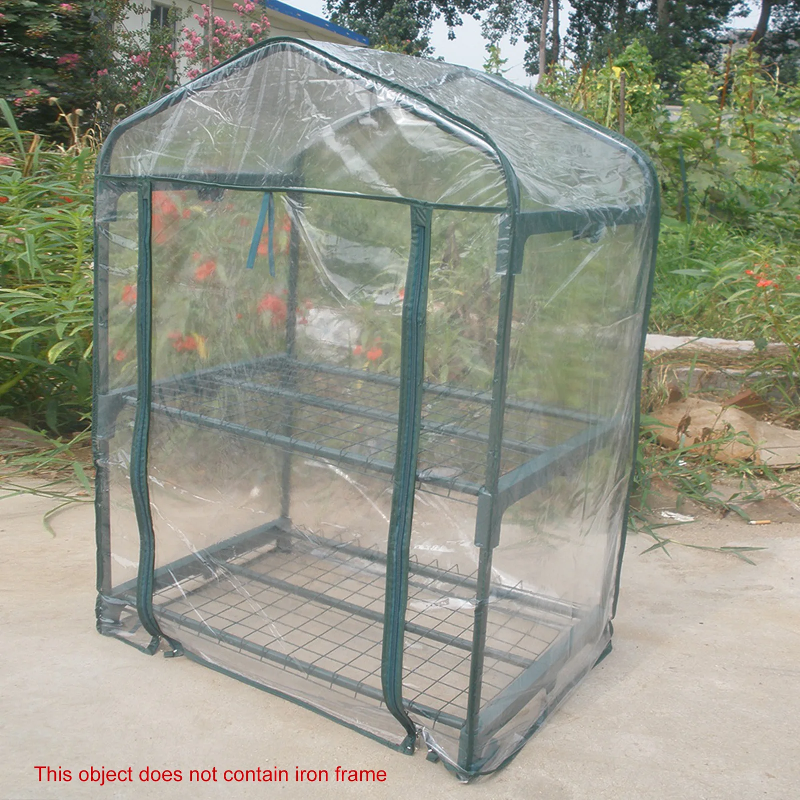 

US Warm Garden House Mini Portable Garden Green House Warm Greenhouse Flower Plants Gardening Outdoor Without Stand