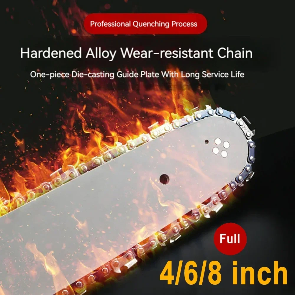 1/4 Chainsaw Chain Guide 4/6/8/10 Inch Portable Electric Saw Mini Chainsaw Logging Saw Blade Pruning Chain Saw Chain Accessories