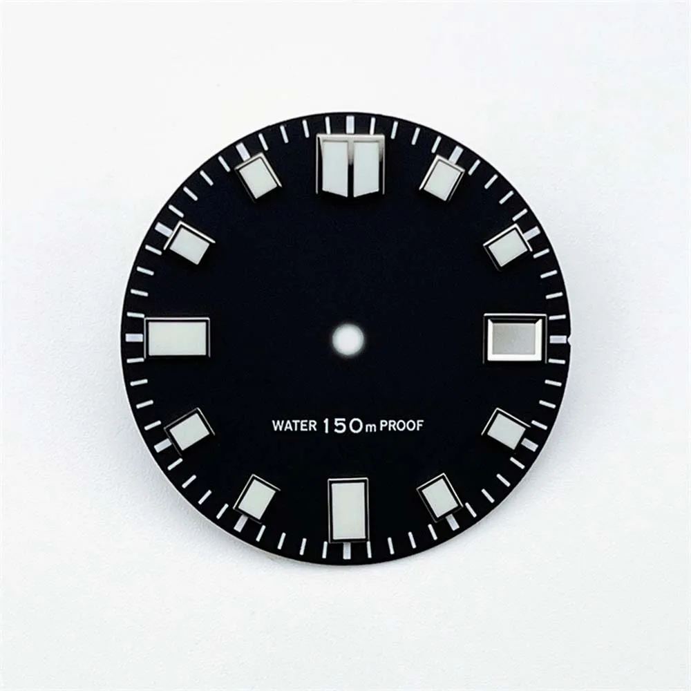 28.5mm Green Luminous Watch Dial for NH35/4R35 Movement Mechanical Watch Accessory Green/Blue/White/Black Watch Face