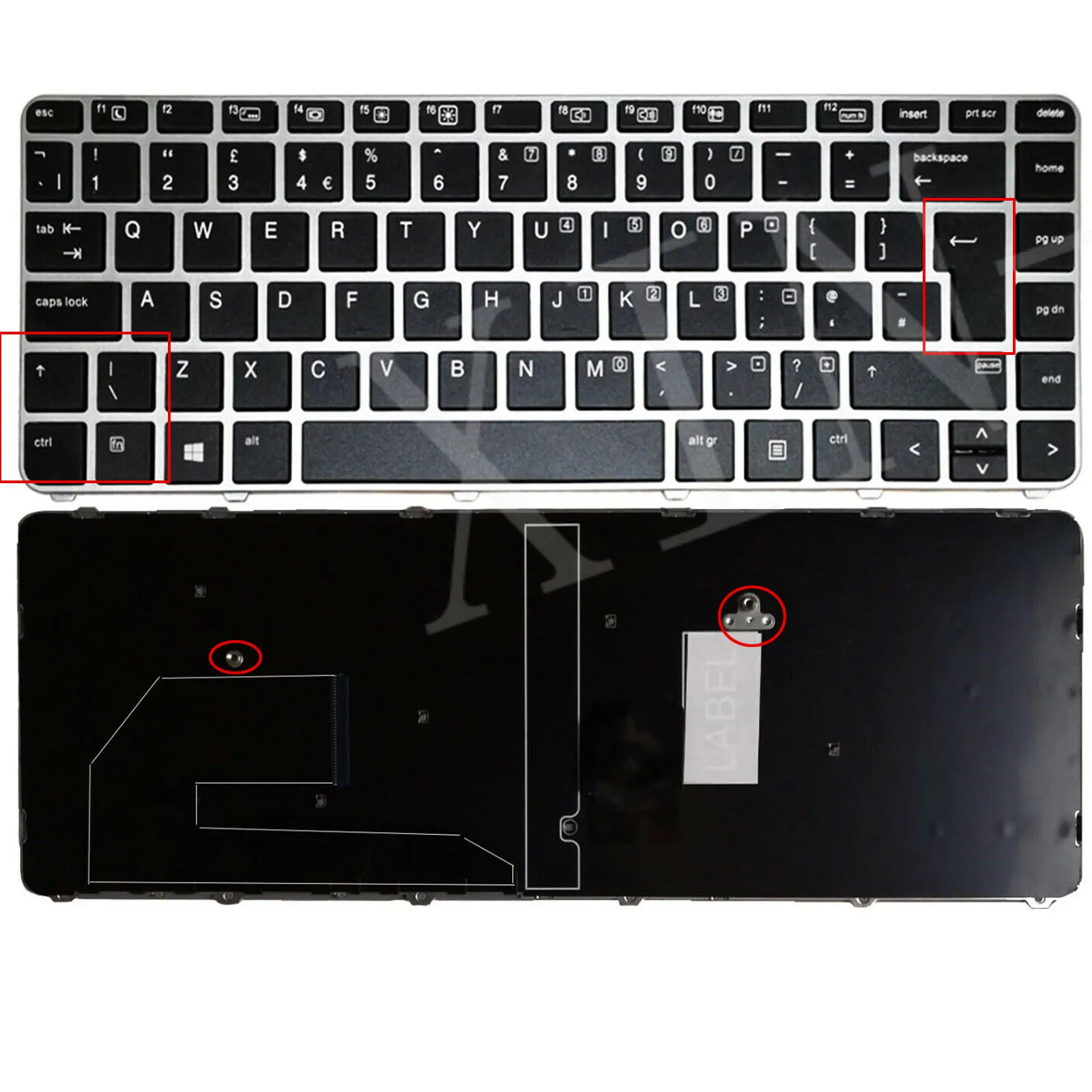 UK KEYBOARD for HP ELITEBOOK 740 745 G3 745 840 G3 G4 FRAME New 836307-031