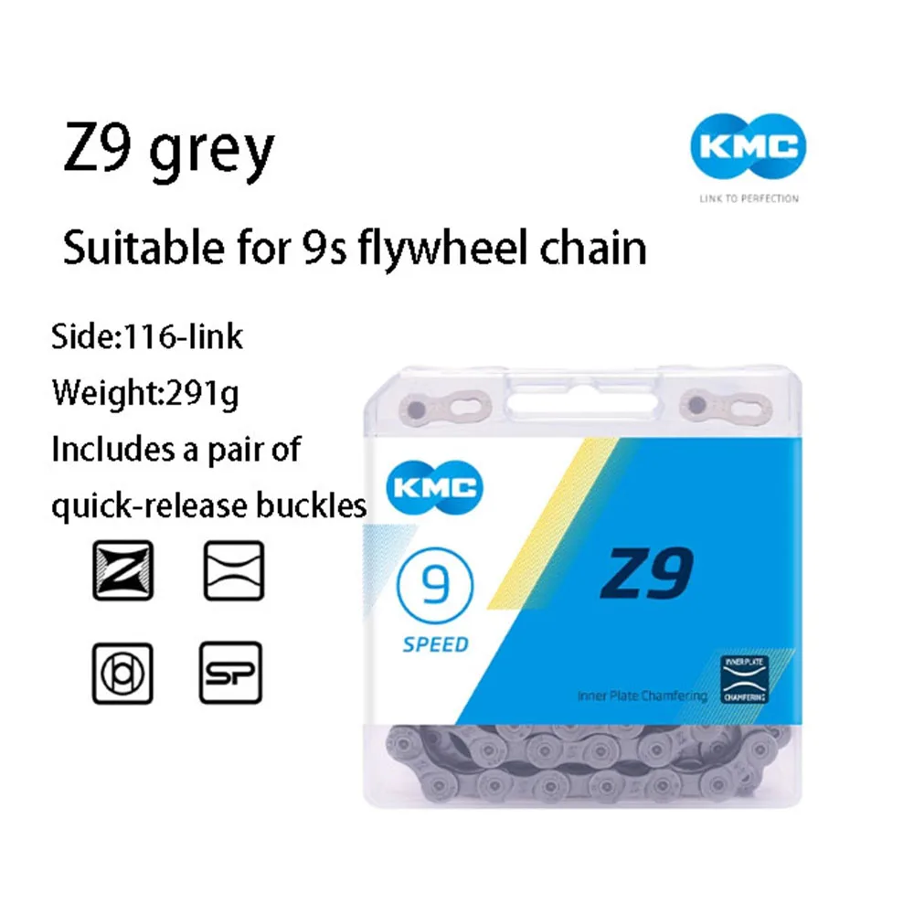 KMC Z-series 9s 8s 7s 6s سلسلة دراجات شبه مجوفة سلسلة ربط تصميم خفيف الوزن تصميم Z-Bridge