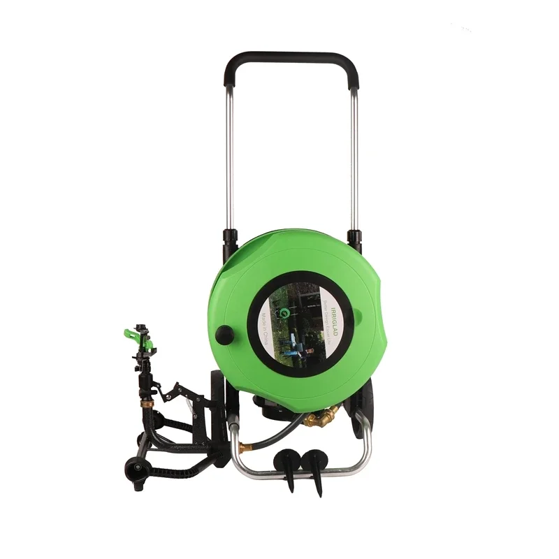 2nd Generation 20m Automatic Steel Garden Hose Reel Cart Portable Farm Sprinkler Water Reel