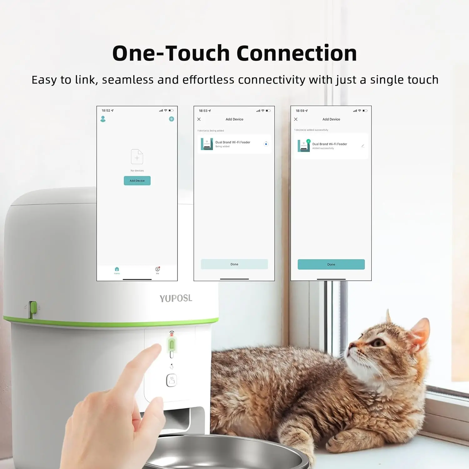 Automatic Cat Feeders 5G WiFi 4L Smart Tuya APP Control Furpipi Pet Feeder for Remote Feeding Automatic Cat Dog Food Dispenser