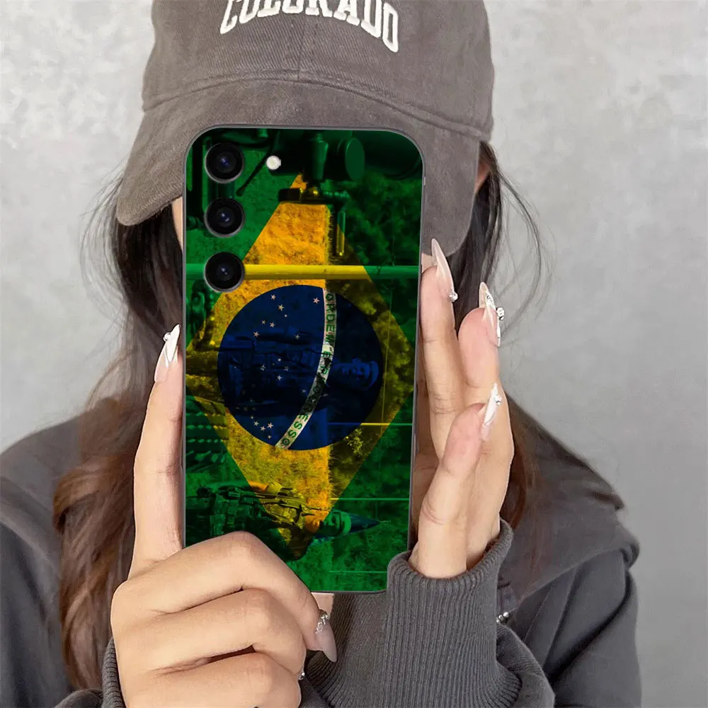 

Flag Of Brazil National Cover Phone Case For Samsung Galaxy S25 S24 S23 S22 S21 S20 FE S10 S9 ULTRA PLUS LITE TPU Case Shell