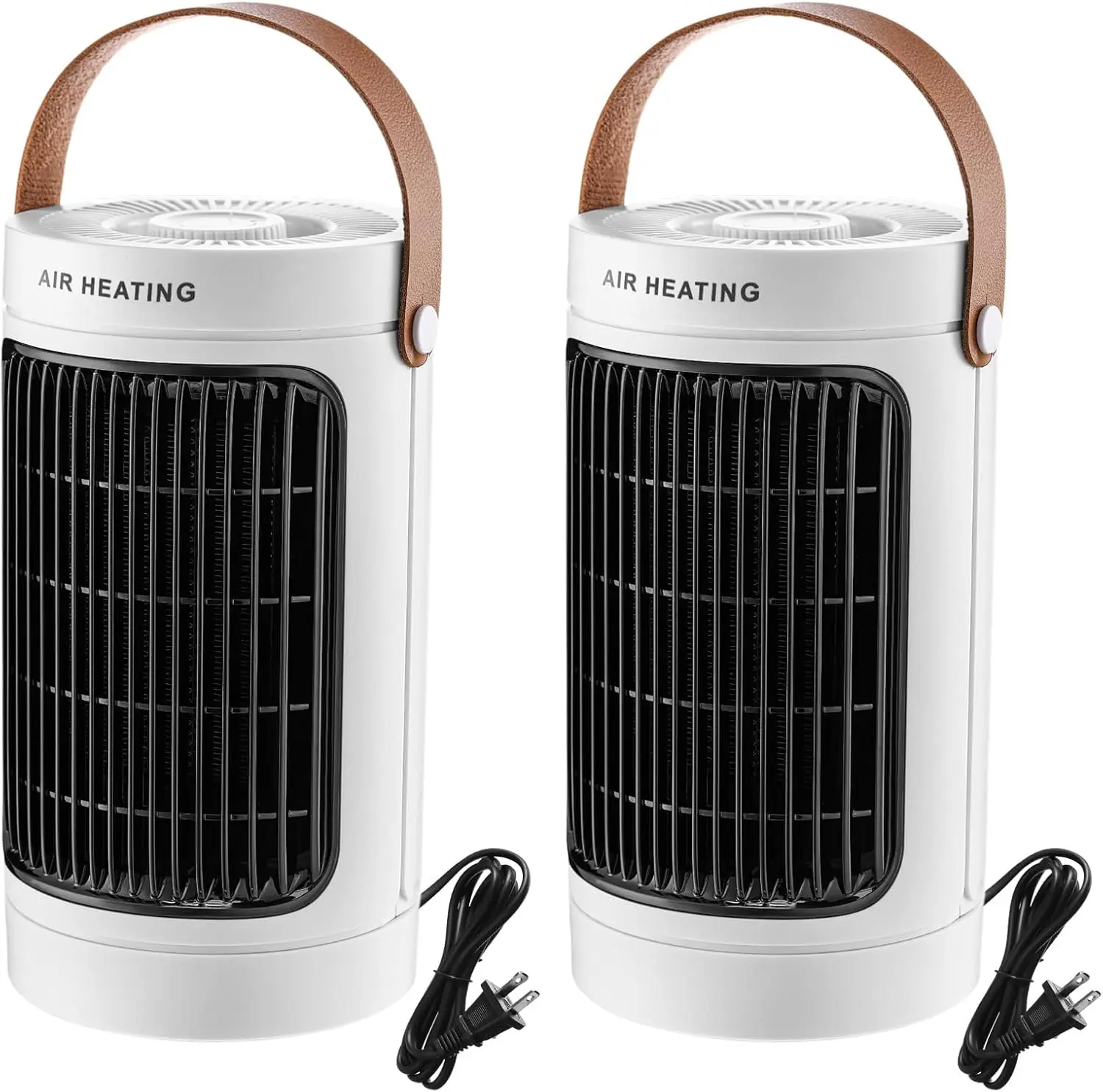 2 Pcs 1200w Portable Space Heaters for Indoor Use 2 in 1 Fan and Heater Combo with Adjustable for Home Room Office