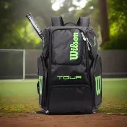 Wilson Tennis Paddle Backpack para homens, Squash Badminton Racket Bag Bolsa de transporte de raquetebol Sacos esportivos de grande capacidade