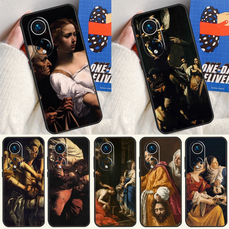 Judith Beheading Holofernes Caravaggio Funda For Huawei P20 P30 P40 P60 Pro P Smart Nova 5T Honor Magic5 Lite X8 X9 a 50 70 Case