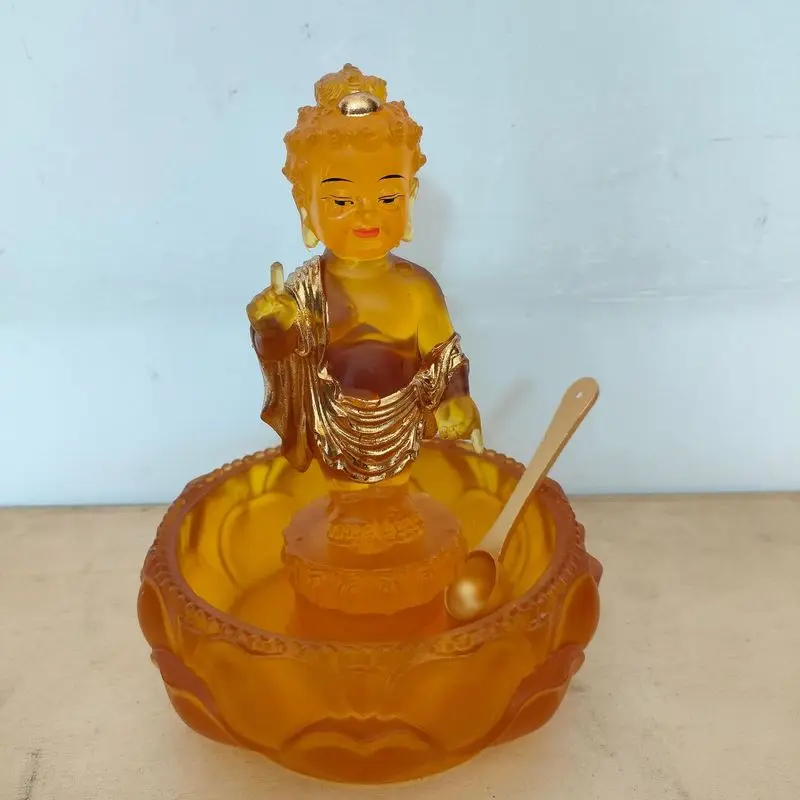 Direct sales from the manufacturer: Water-glazed painted Bath Buddha and Prince Buddha statues for home use, Buddhist temple off