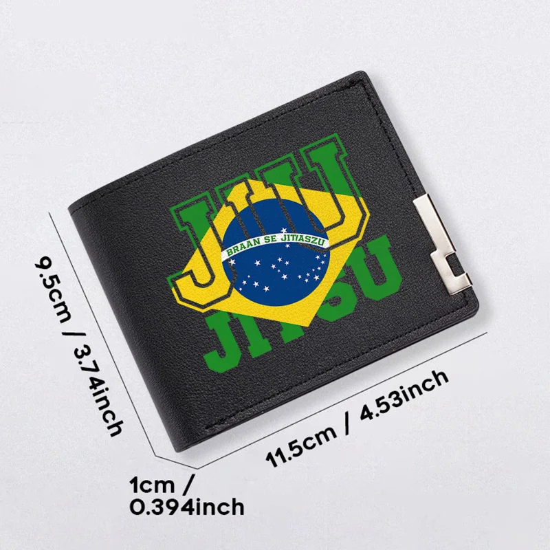 BRAAN SE JITIAZU 프리미엄 PU 가죽 지갑 남성용 컴팩트 디자인 경량 내구성 비즈니스 스타일 플랫 프린트 패션 액세서리