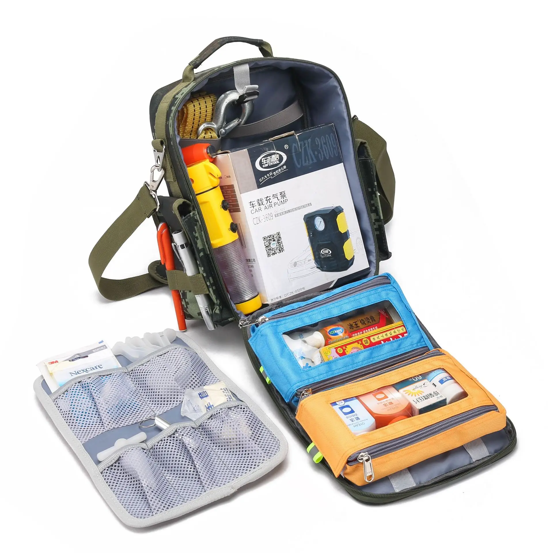 Borsa medica vuota di salvataggio ignifuga impermeabile Kit di emergenza per alleviare le inondazioni di grande capacità zaino di fuga Kit di pronto