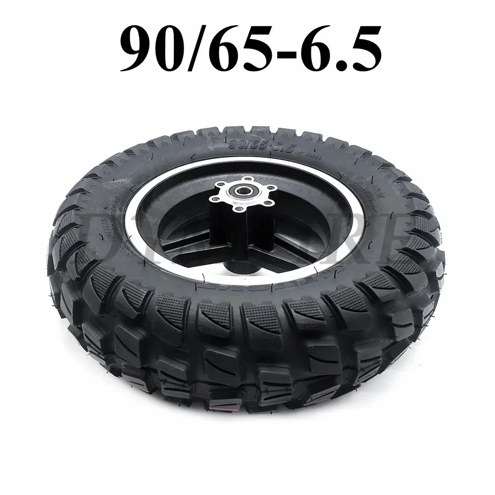 90/65-6.5 TUOVT Tubeless Wheel Tyre 11 Inch Vacuum Tire with Alloy Hub/Rim for Electric Scooter Accessories