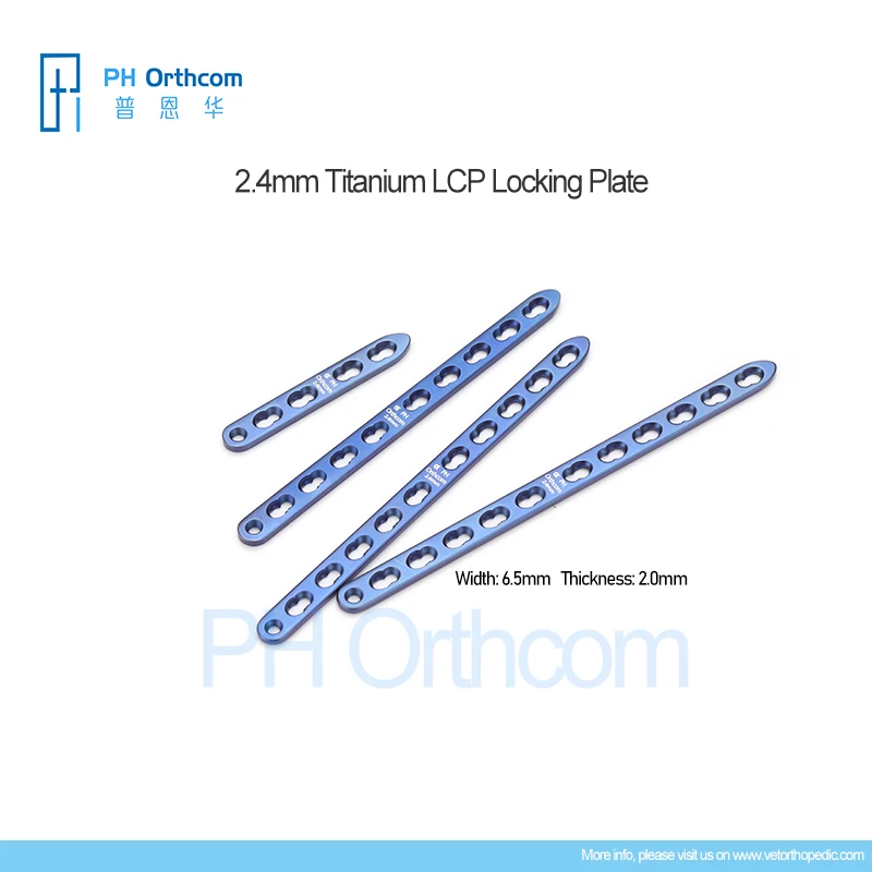 Imagem -03 - Placas de Bloqueio de Titânio Lcp Implantes de Liga para Pet Custos Ortopédicos Estabilização Interna Cirúrgica Veterinária 24 mm