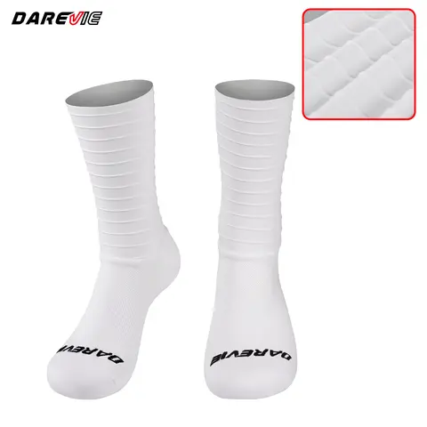 DAREVIE Cycling Socks Aero 2.0 Reduced Wind Resistance Men's Socks High Performance Moisture Wicking Anti Slip Men Cycling Socks