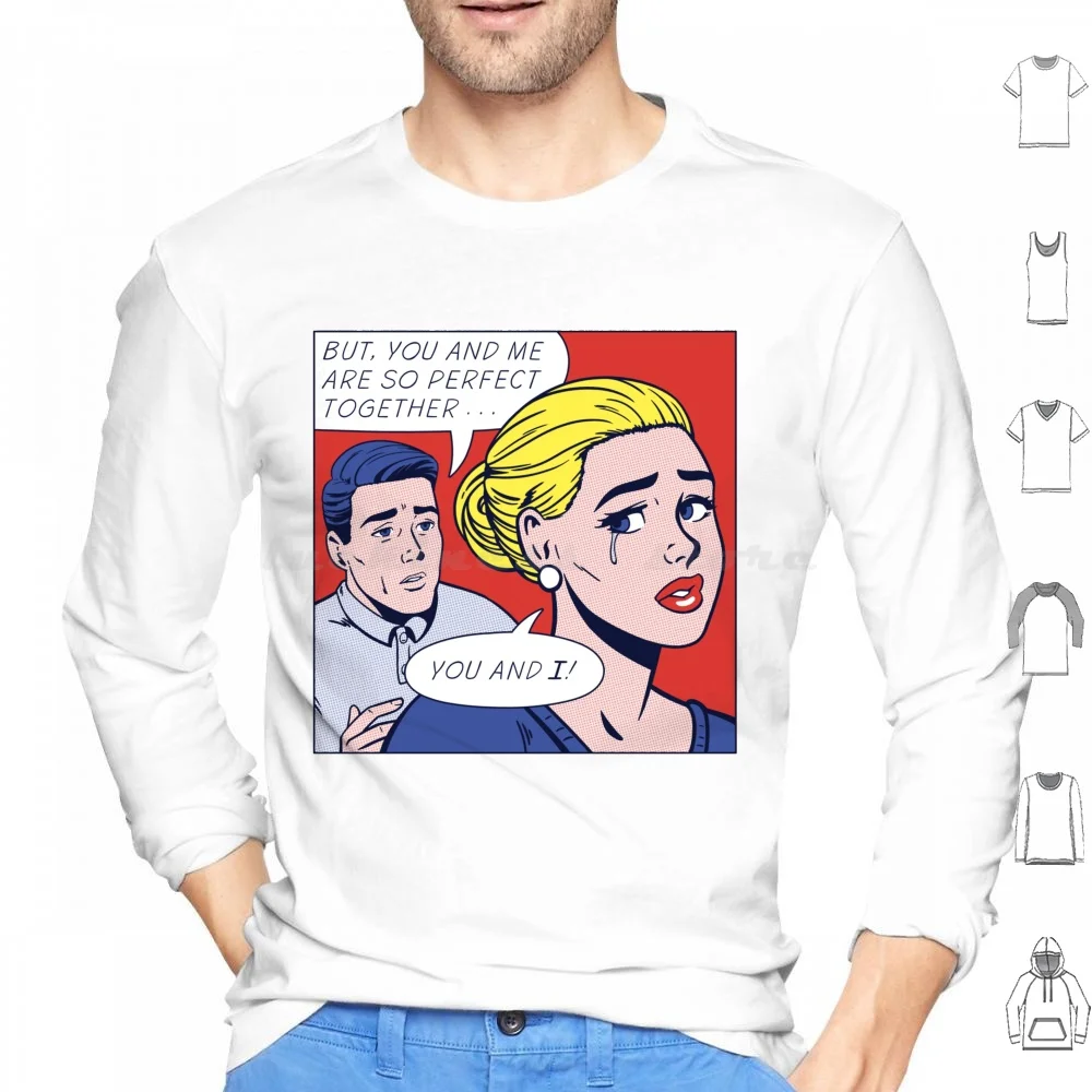 Sudaderas con capucha You And Popart de manga larga Pop Art Popart Lichtenstein 60s Vintage Retro Comic Crying Tear Sad Grammar Blonde
