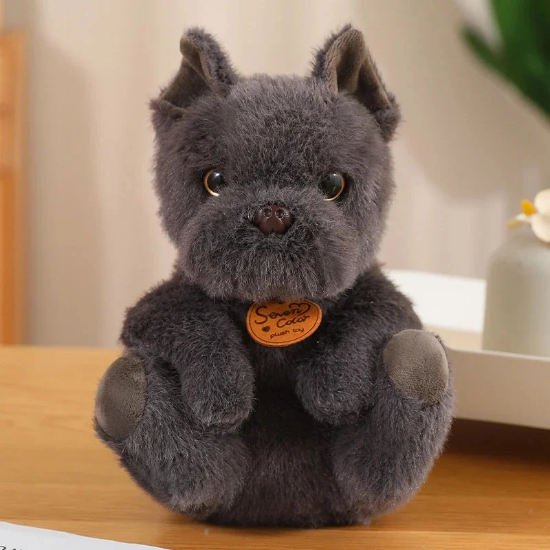 لعبة قطيفة واقعية جديدة على شكل بولدوج، دمية محشوة لطيفة على شكل كلب، مناسبة كهدية للعطلات، هدية عيد الميلاد #6