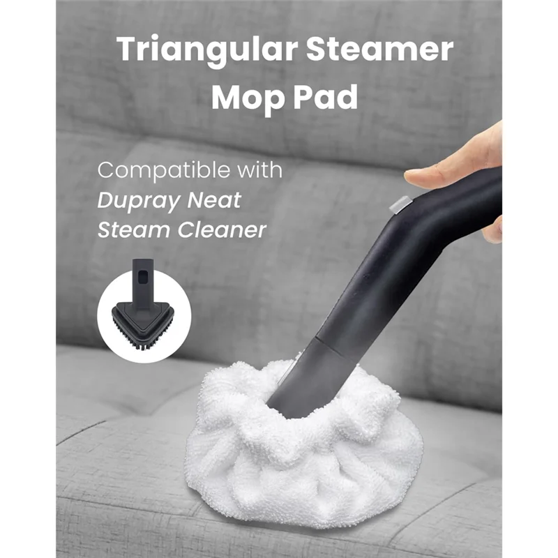 A74G-For Dupray Neat Steam Cleaner Accessories- Reusable Small Triangle Bonnets Steam Mop Pads
