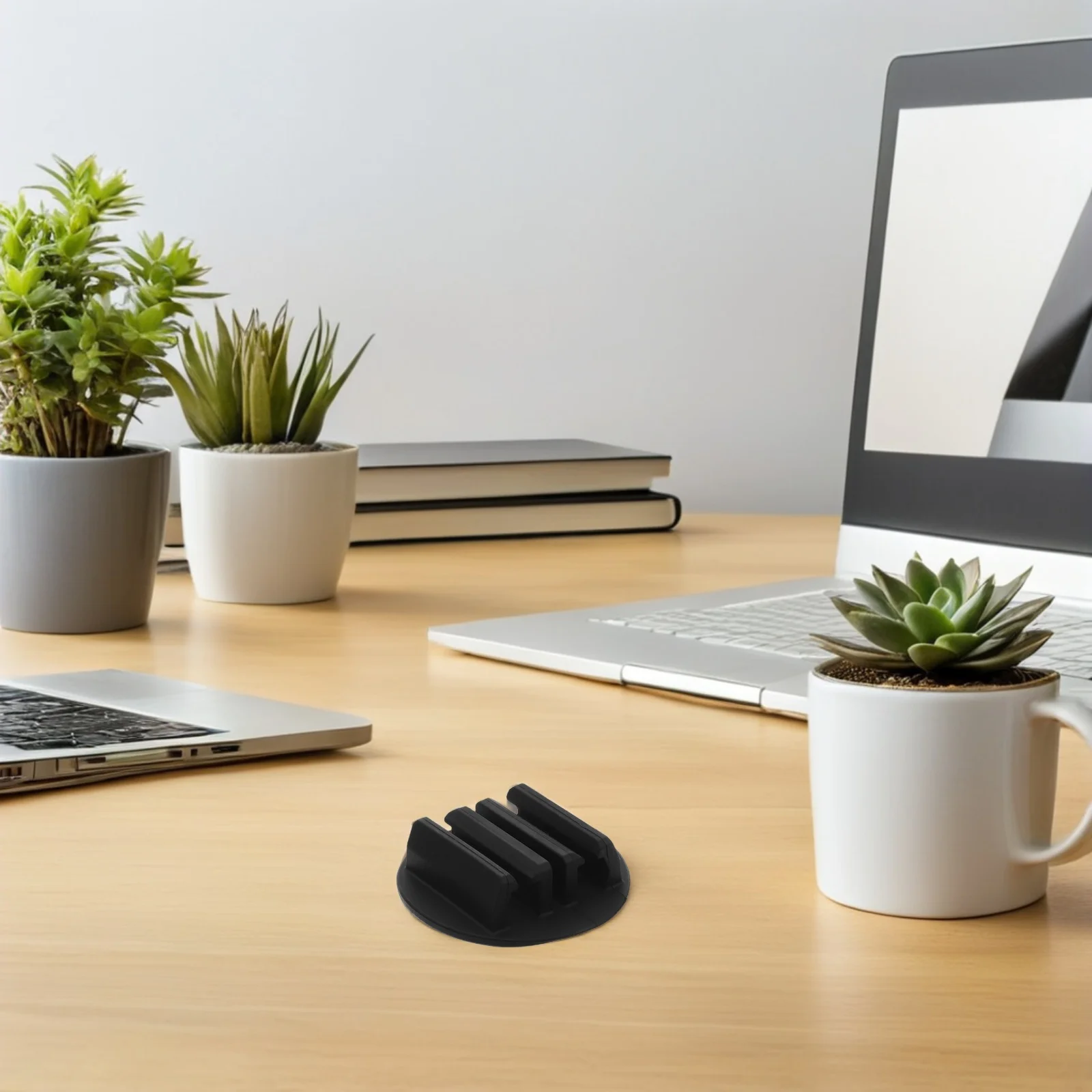 

4Pcs Silicone Self-Adhesive Pen Holder Round Pencil Organizer for Desk Wall Removable Pencil Pot Office Supplies