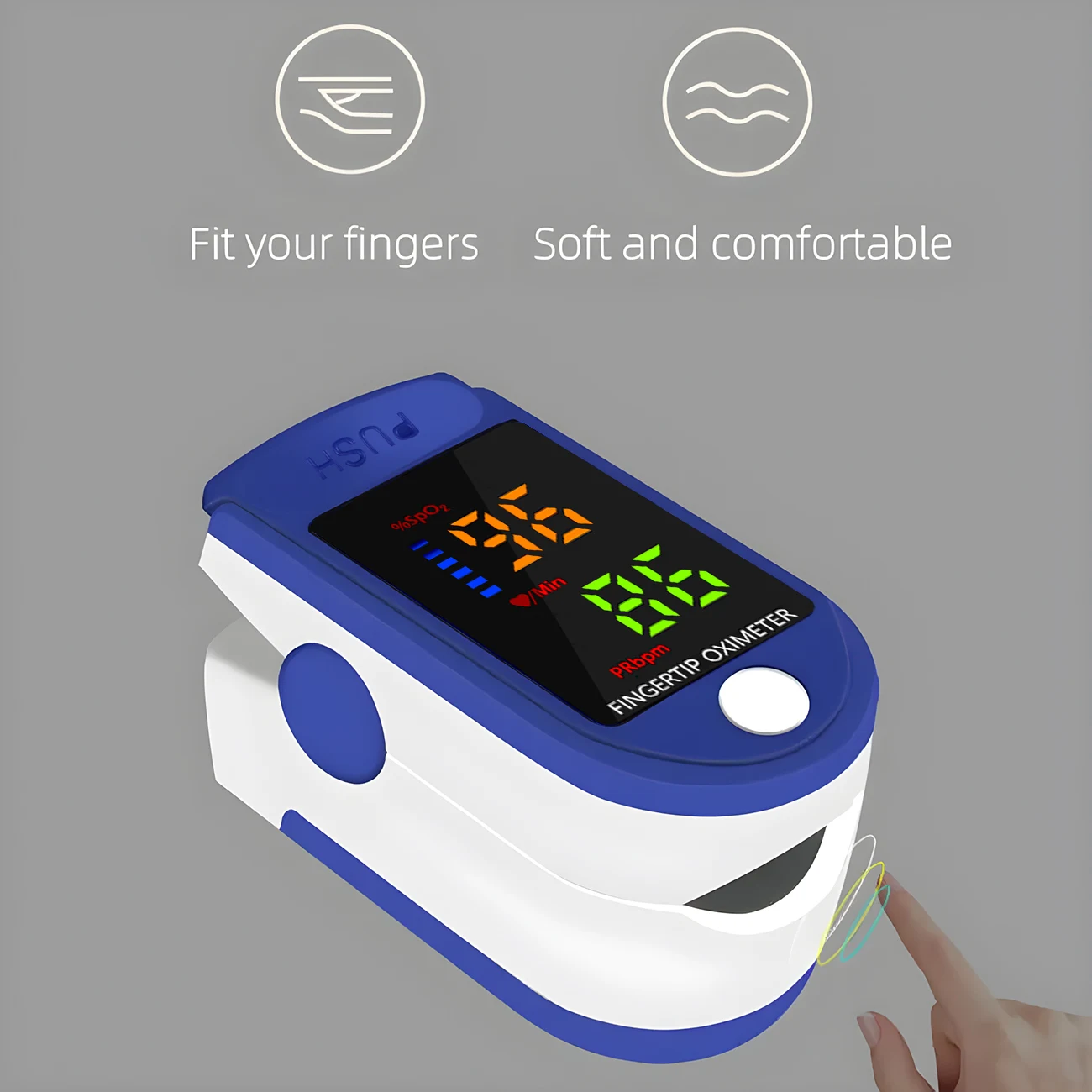 New 2-in-1 Household Infrared Forehead Temperature Gun Electronic Thermometer Accurate Finger Clip Type Pulse Oximetry Oximeter