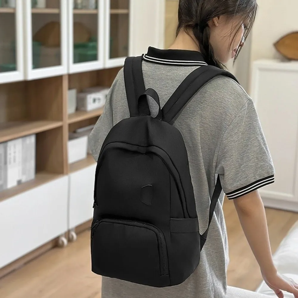 

Casual Waterproof Women Nylon Backpack Large Capacity Leisure Students Schoolbag Lightweight Preppy Style Laptop Book Bag Travel