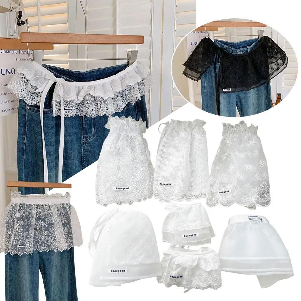 

Новые белые кружевные мини-юбки из сетки в стиле Харадзюку, многослойные кружевные юбки из тюля, уличная мода Y2K, юбки-обертки, подарки