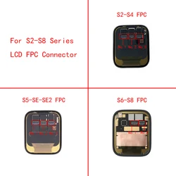 2-5PCS LCD Display Touch Screen FPC Connector Contact For Apple iWatch Watch S8 S7 S6 S5 S4 S3 S2 SE 2 41MM 40MM 42MM 44MM 45MM