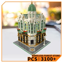 Creative Mini City Store Hotel MOC Building Blocks Toys Gem Shop Street View House Micro Bricks Model Adult Kids Christmas Gifts