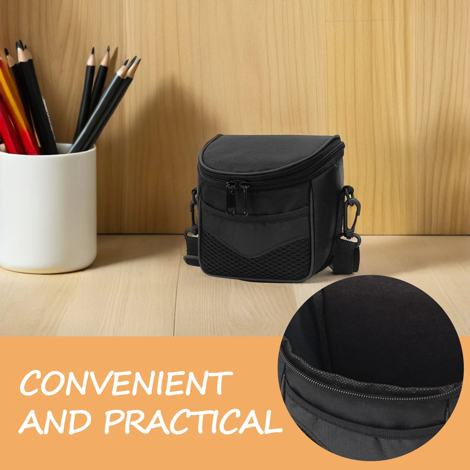 Heavy Duty Nylon Camera Bag Compact Protective Pouch Secure Equipment Storage Lightweight Easy Carry for Dslr Mirrorless