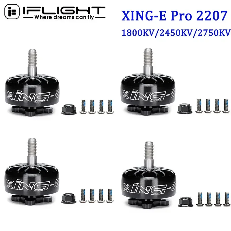 iflight-xing-e-xing-e-pro-2207-2750kv-2450kv-4s-1800kv-6s-moteur-sans-balais-compatible-avec-helice-de-5-pouces-pour-drone-de-course-fpv-4-pieces