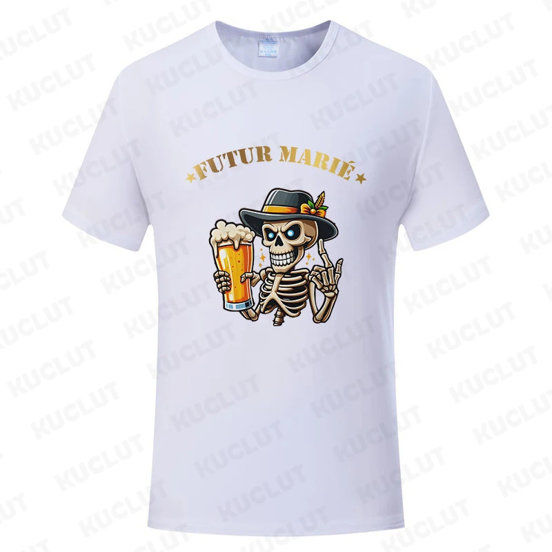 French Men's Evg Future Groom Man T-shirt Boyfriend Single Farewell Bachelor Party Tshirt Team Married Groom Short Sleeve Tees
