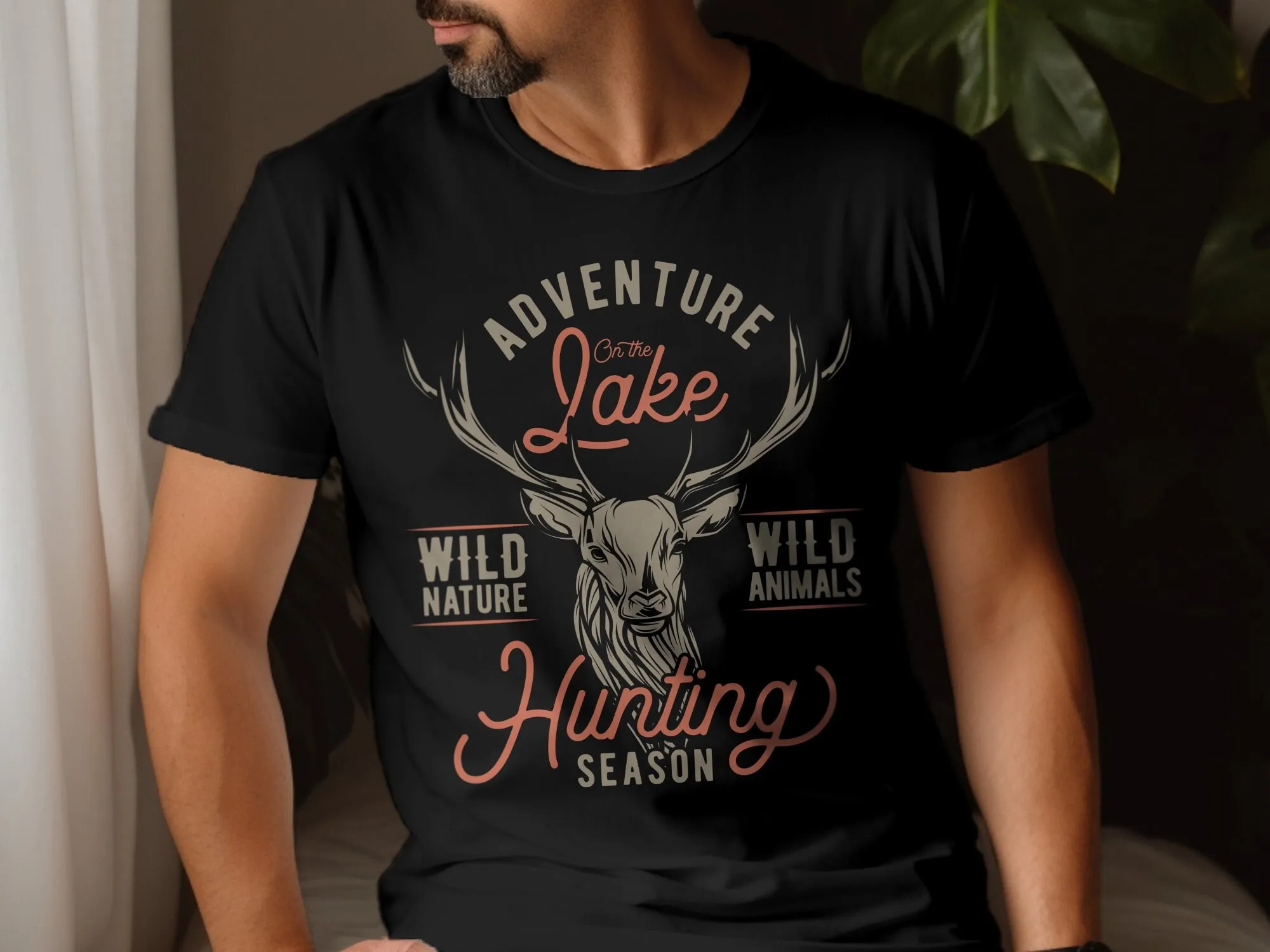 Adventure Lake Deer Hunting Season T Shirt Wild Nature Outdoor Lover Unique and Fishing Design