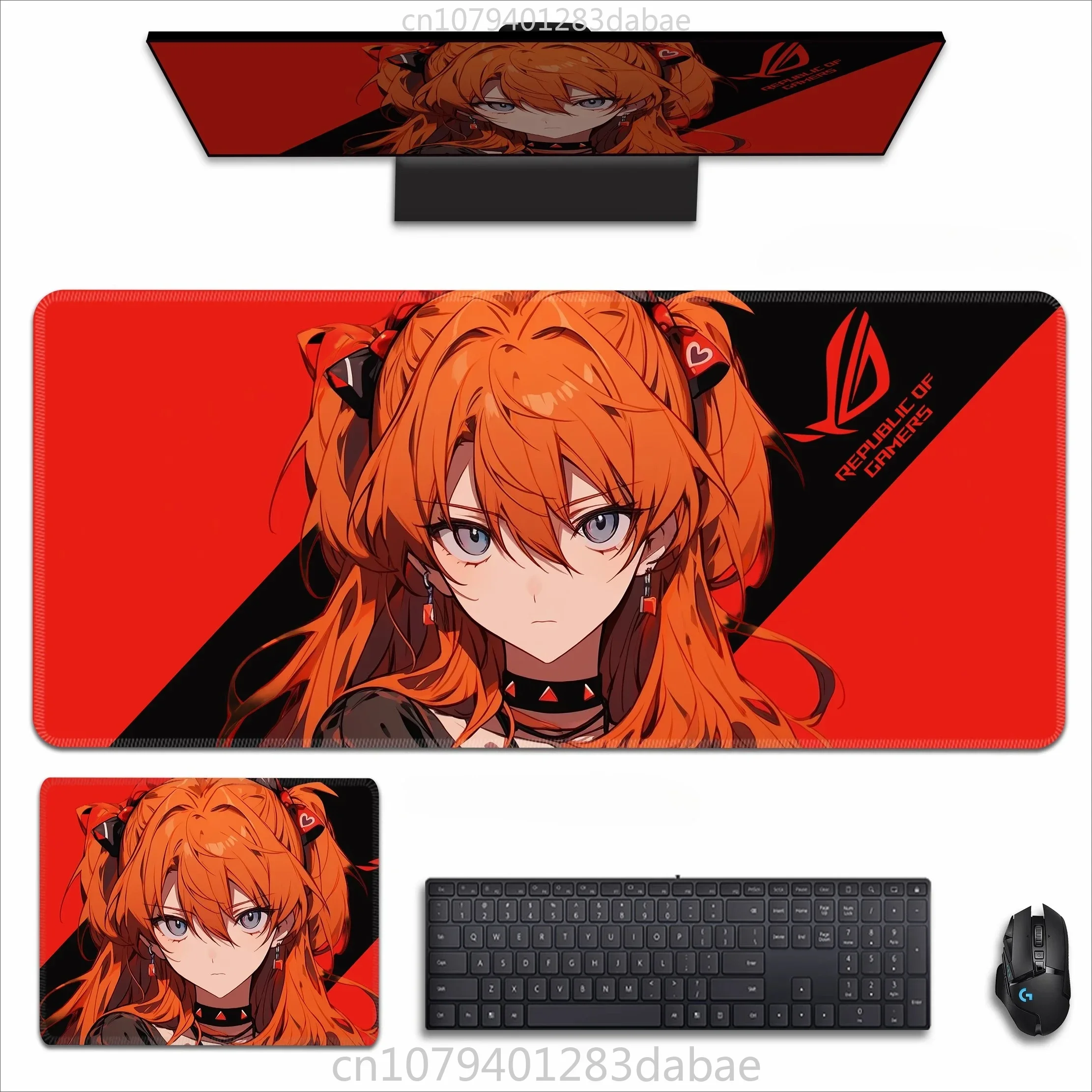 

NewJapanese cartoon anime EVA Asuka Langley Soryu leather mouse pad waterproof oversized e-sports special table mat boys men t m