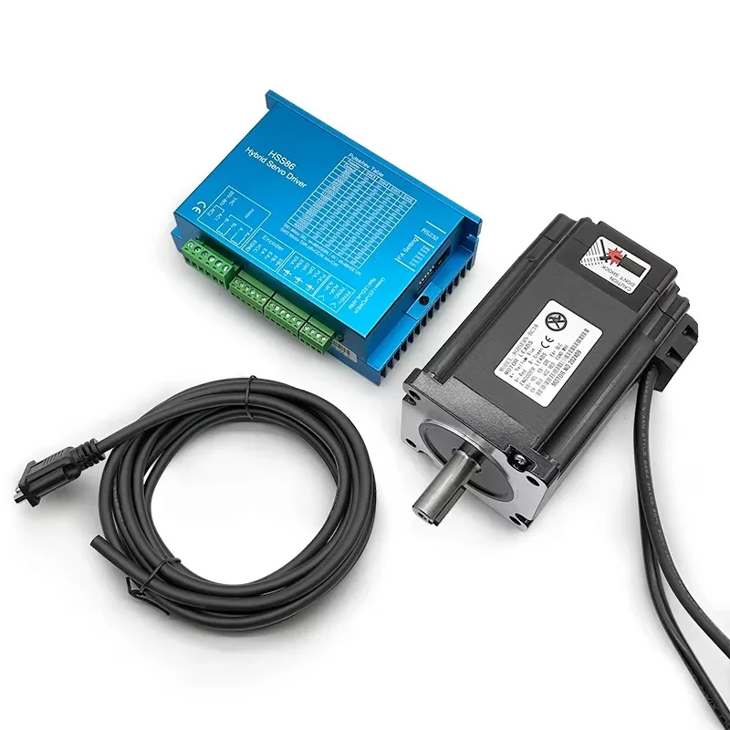 

Hybrid DC 2 Phase 8nm Easy Servo Motor Kit Closed Loop Nema 34 Stepper Motor and HSS86 HBS86 Stepper Motor Driver Kit