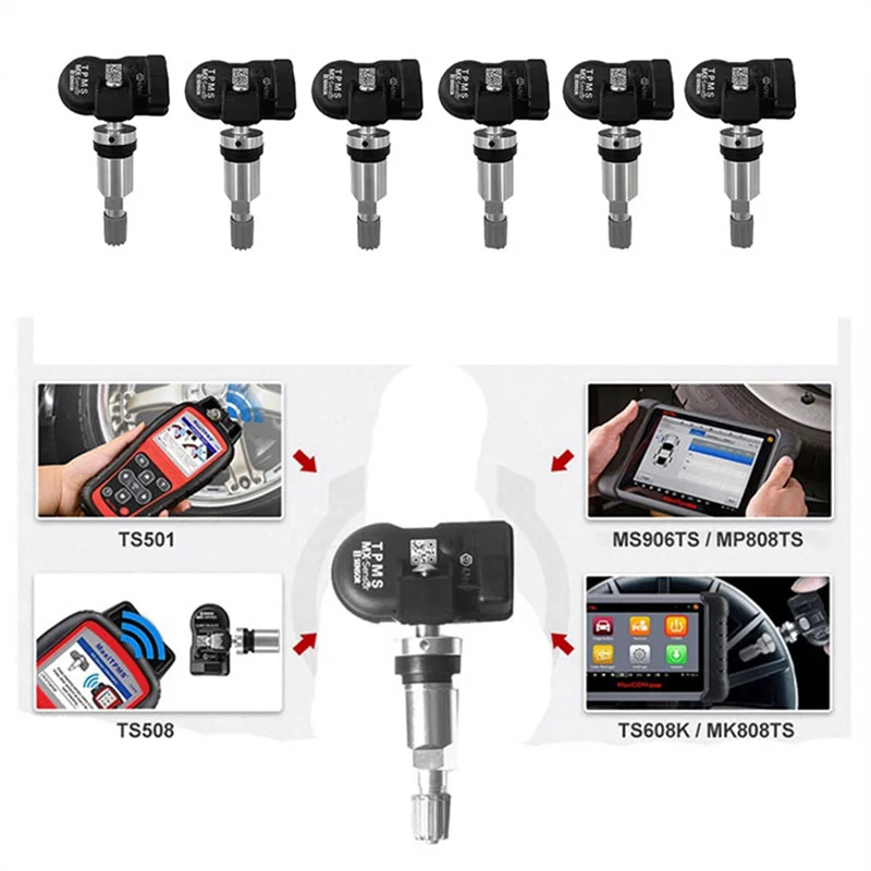 الدقة 4 قطعة برمجة PMS ضغط الإطارات MX-الاستشعار ل Autel TS408 TS508 ITS600 315MHZ + 433Mhz الاستشعار العالمي 2 في 1 Monito