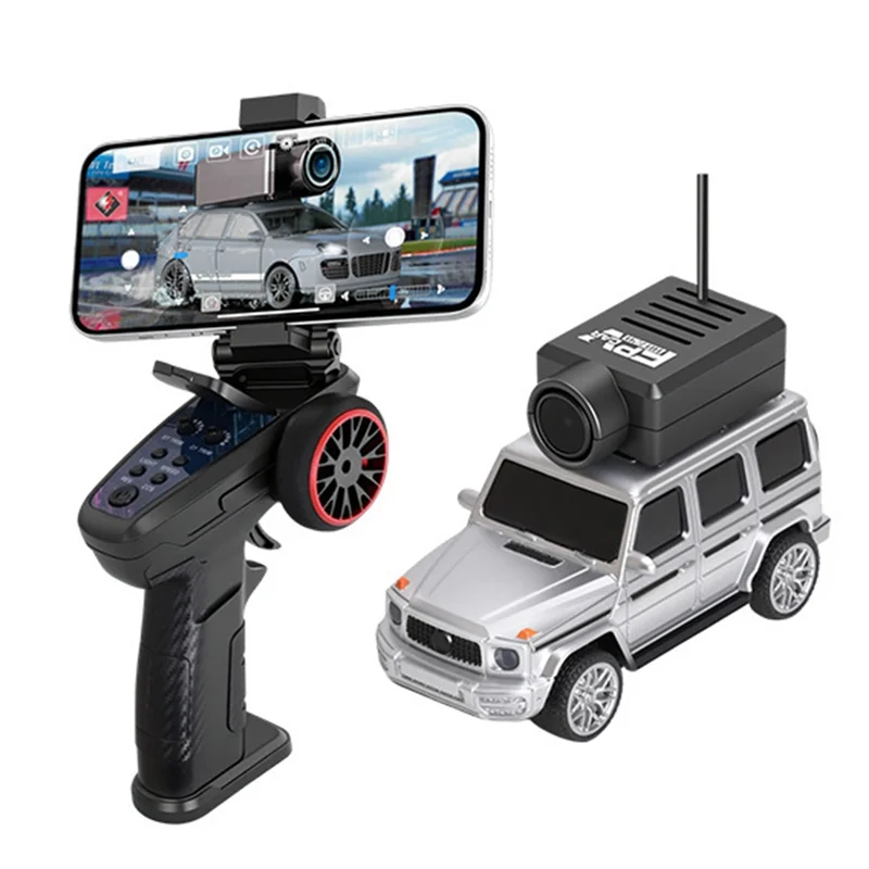 Комплект TTKK-FPV VTX в масштабе 1:64, радиоуправляемый автомобиль 6406-C, мини-гоночный автомобиль, 2,4G, 720P, HD-камера, управляемая через приложение, фотографии + видео + встроенный гироскоп VR