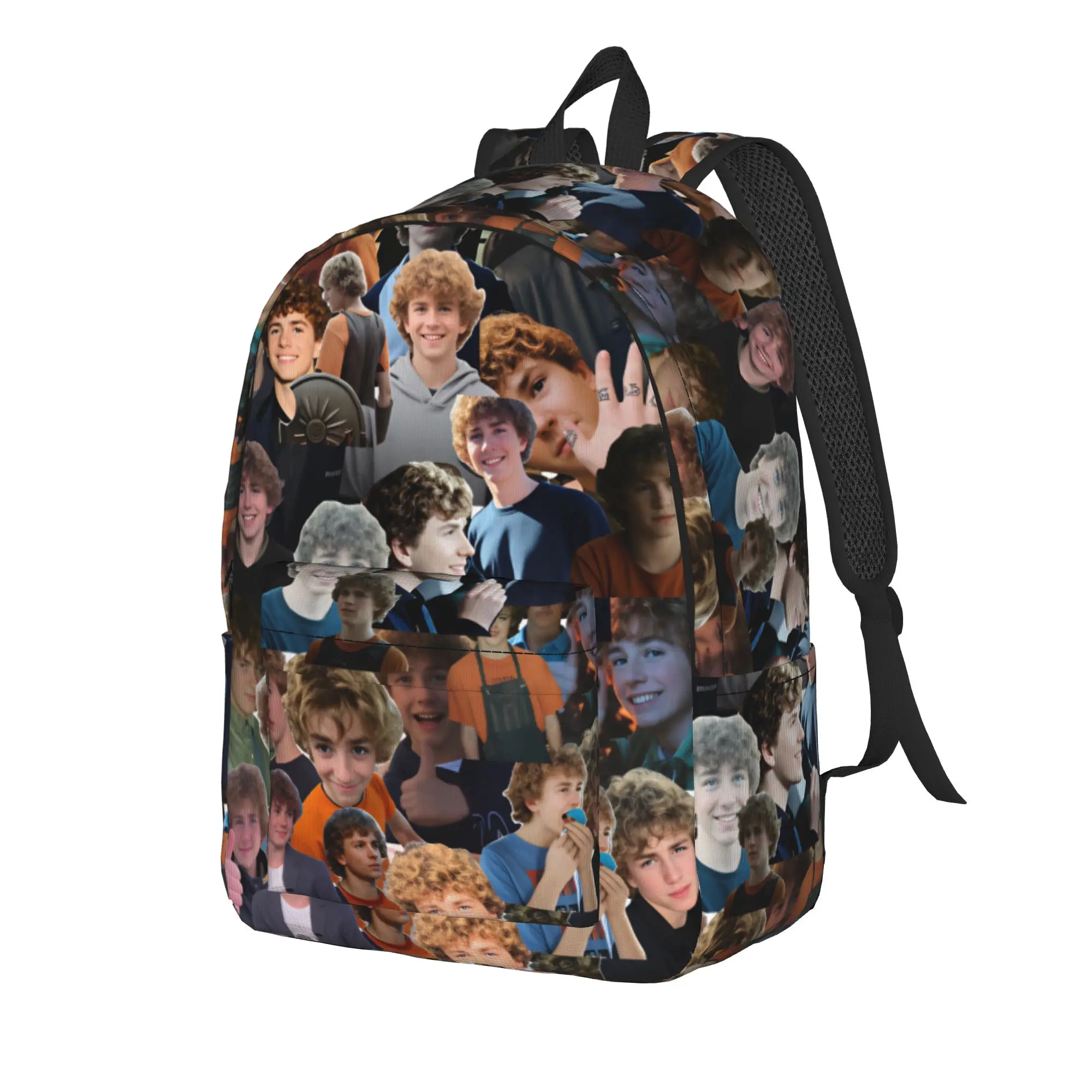 Walker Scobell Cool Retro Rock Poster 70s 80s 90s Backpack Male  Pattern Backpacks Polyester High School Bags Travel Rucksack