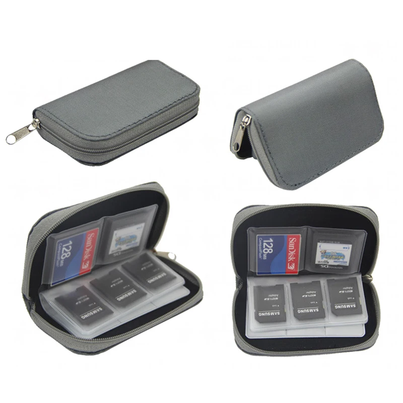 Memory Card Storage Bag Carrying Case Holder Wallet 22 Slot For CF/SD/Micro SD/SDHC/MS/DS Game Accessory Memory Card Collect Bag