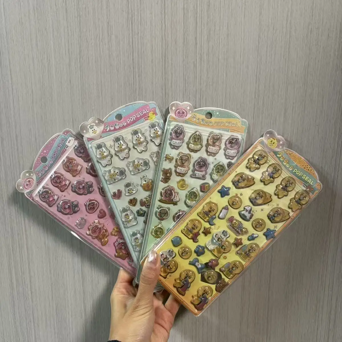 Cartoon image, retro Heisei style, pink rabbit sticker, handmade decoration of phone case, children's toy gift