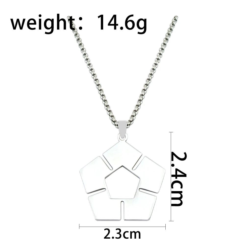 Anime BLUE LOCK Pendant Women Soccer Sign Necklaces Woman Fashion Creative Chain Silver Color Cosplay Collier